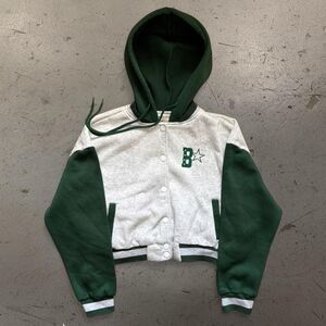 Womens Cropped Varsity Hoodie SZ M